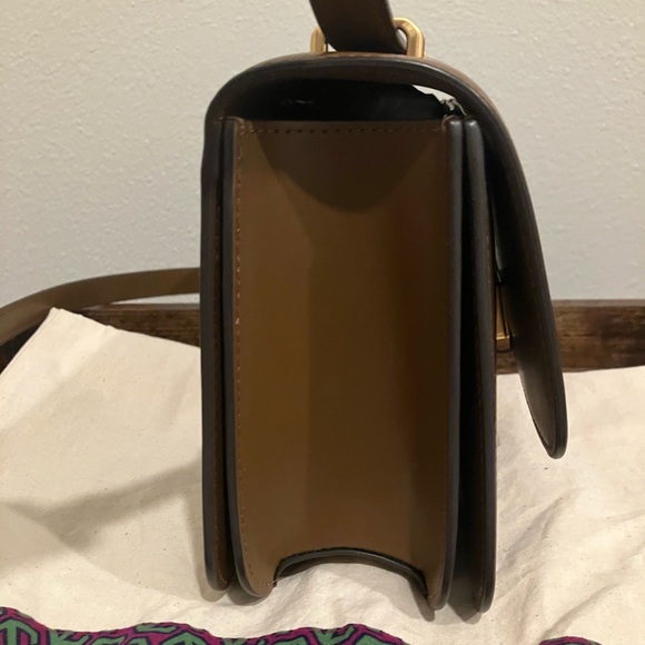 Tory Burch Eleanor Convertible Shoulder Bag in Moose with Receipt - Picture 9 of 12